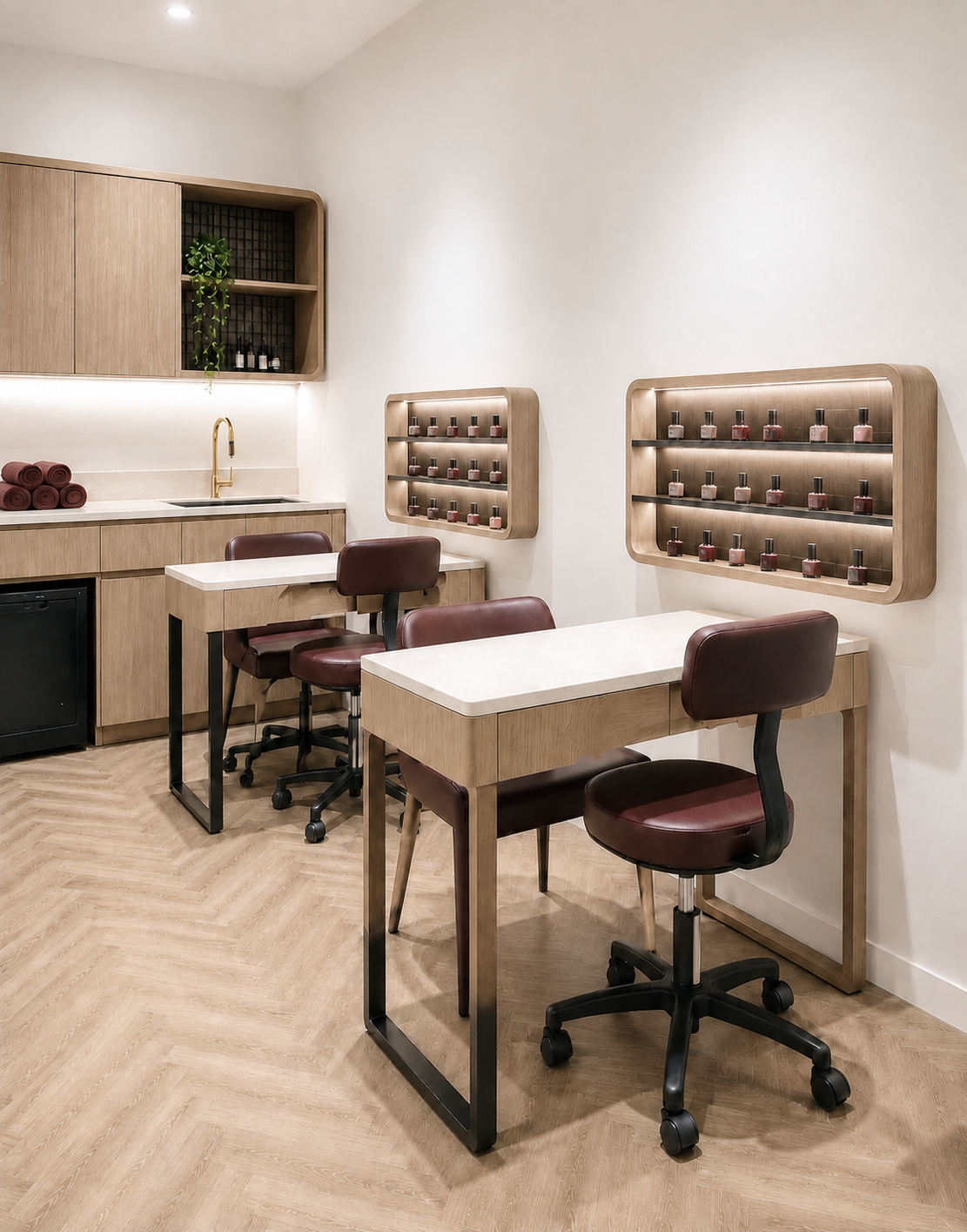 Nails workstations at Salon Lane Richmond