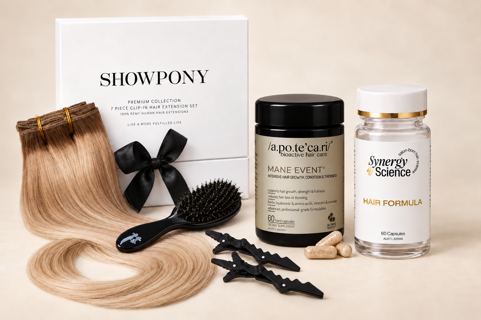 Hair extensions and complementary hair products stocked by Salon Lane
